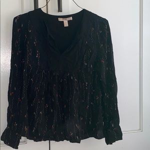 Forever 21 black contemporary top blouse